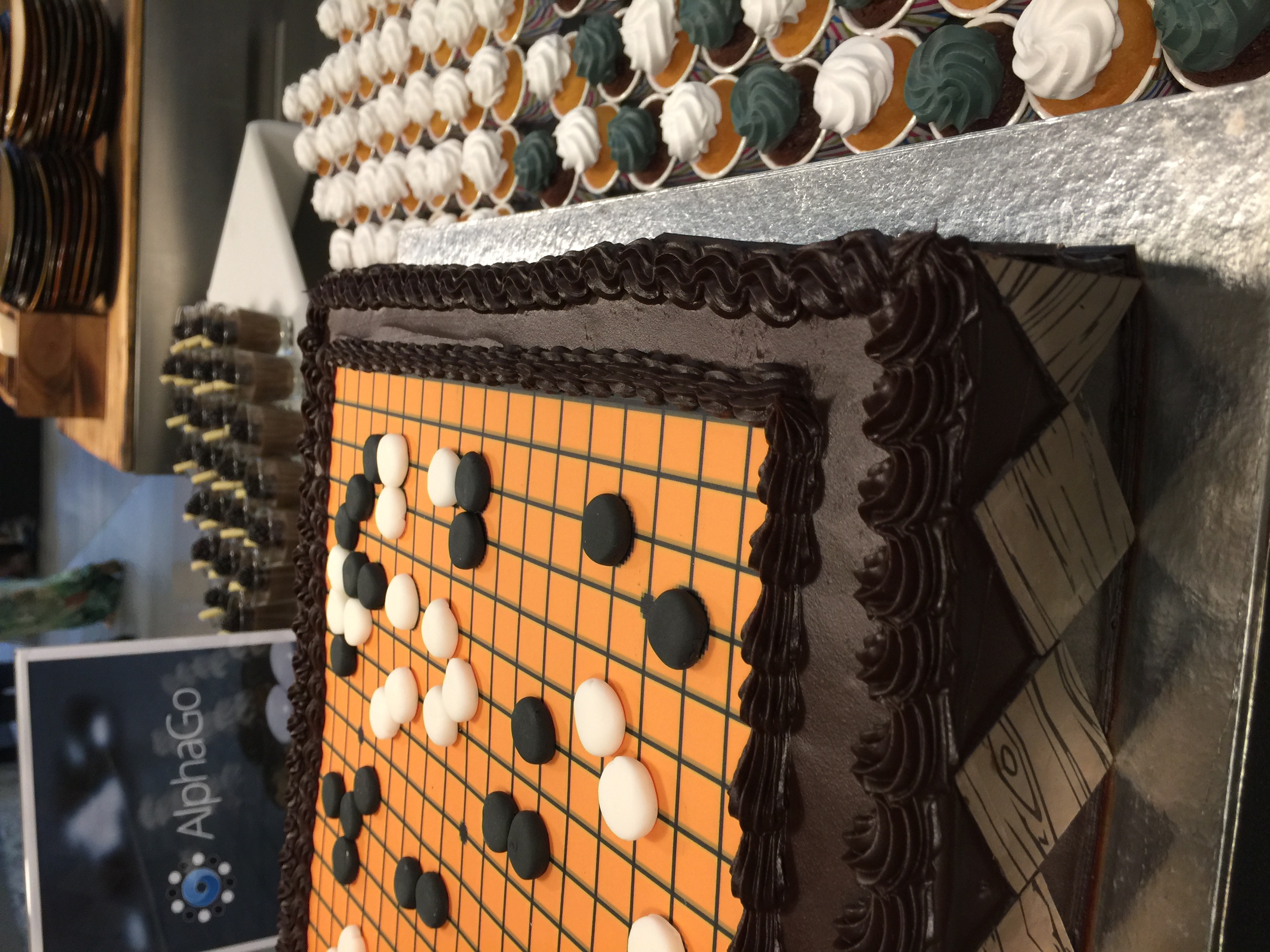 Google Alpha Go Celebration Cake